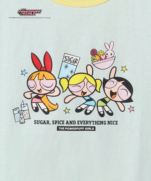 green label relaxing(グリーンレーベルリラクシング)の「【別注】<The Powerpuff Girls> リンガー Tシャツ / キッズ 140cmー150cm(Tシャツ/カットソー・キッズ・ダークグレー/ライトピンク/ライトブルー・150cm/140cm)」の15枚目の写真