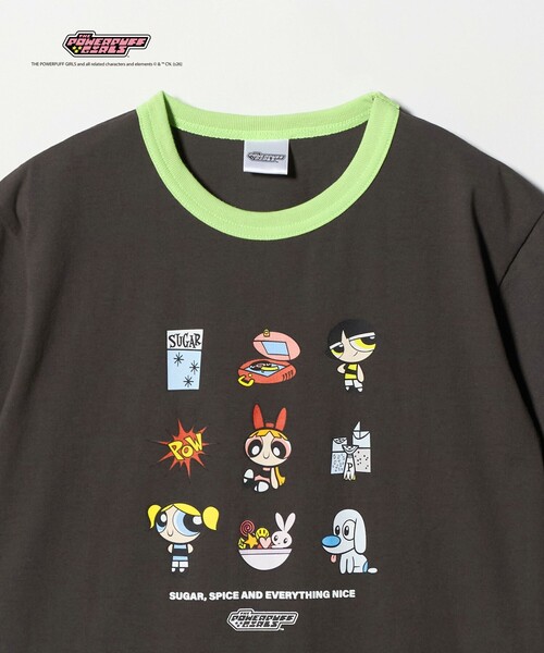 green label relaxing(グリーンレーベルリラクシング)の「【別注】<The Powerpuff Girls> リンガー Tシャツ / キッズ 140cmー150cm(Tシャツ/カットソー・キッズ・ダークグレー/ライトピンク/ライトブルー・150cm/140cm)」の17枚目の写真