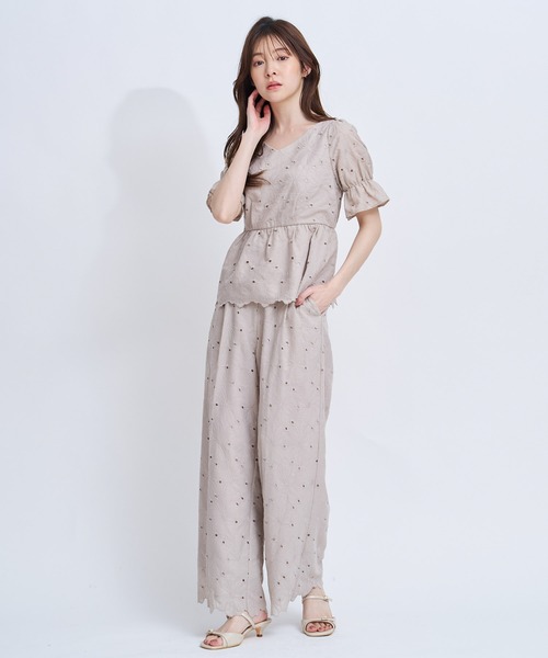 NOELA（ノエラ）の「フラワー刺繍パンツ（その他パンツ・レディース・ベージュ/オフホワイト・S/M）」の7枚目の写真