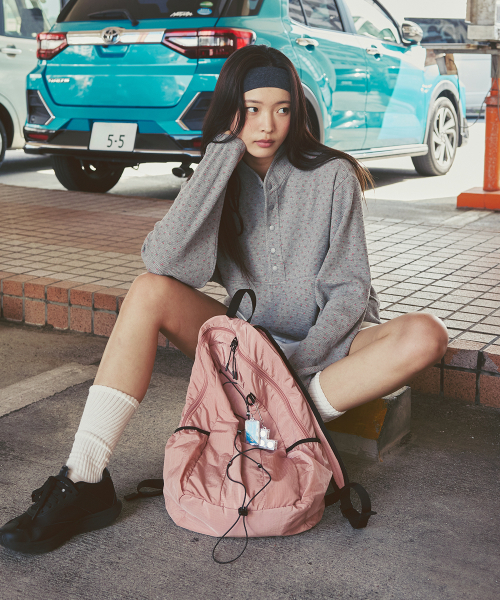 AFTERHOURS(アフターアワーズ)の「FLORAL WAFFLE TOP (MELANGE GREY)(ナイロンジャケット・レディース・グレー・FREE)」の1枚目の写真