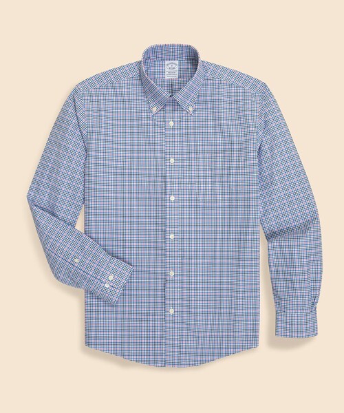 BROOKS BROTHERS(ブルックスブラザーズ)の「スーピマコットン ストレッチブロードクロス シーズナルパターン カジュアルシャツ Regular Fit(シャツ/ブラウス・メンズ・ブルー/テラコッタ/グリーン/ストライプ/ライトブルー・LARGE/MEDIUM/SMALL/X-LARGE/X-SMALL)」の4枚目の写真
