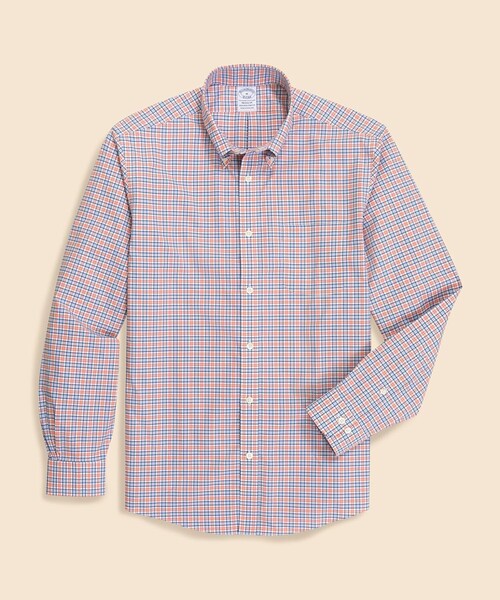 BROOKS BROTHERS(ブルックスブラザーズ)の「スーピマコットン ストレッチブロードクロス シーズナルパターン カジュアルシャツ Regular Fit(シャツ/ブラウス・メンズ・ブルー/テラコッタ/グリーン/ストライプ/ライトブルー・LARGE/MEDIUM/SMALL/X-LARGE/X-SMALL)」の2枚目の写真