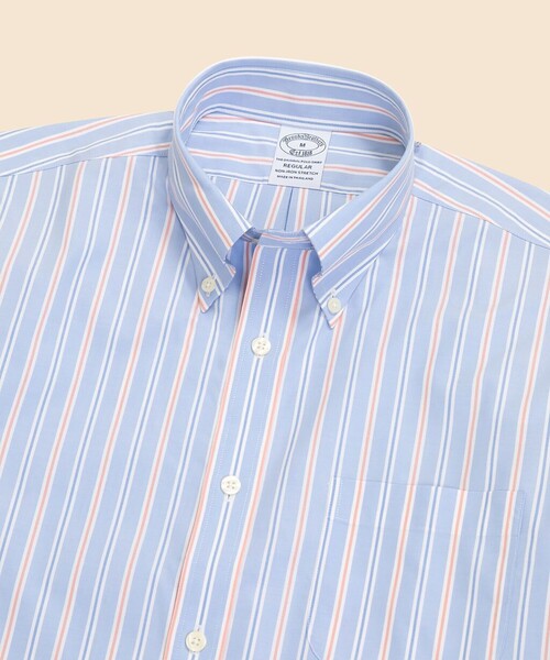 BROOKS BROTHERS(ブルックスブラザーズ)の「スーピマコットン ストレッチブロードクロス シーズナルパターン カジュアルシャツ Regular Fit(シャツ/ブラウス・メンズ・ブルー/テラコッタ/グリーン/ストライプ/ライトブルー・LARGE/MEDIUM/SMALL/X-LARGE/X-SMALL)」の9枚目の写真