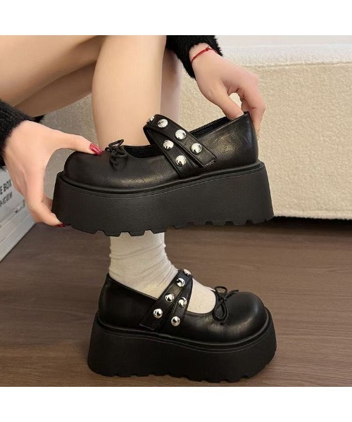 AsRiRe(アスリレイ)の「26ss リボンメリージェーンシューズ(パンプス・レディース・ホワイト/ブラック・S/M/L)」の7枚目の写真