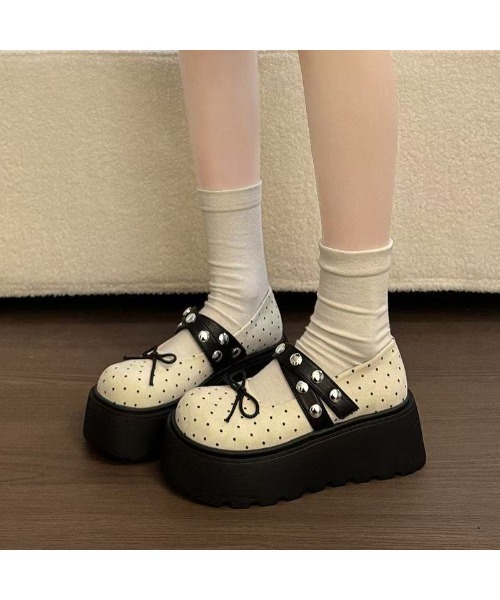 AsRiRe(アスリレイ)の「26ss リボンメリージェーンシューズ(パンプス・レディース・ホワイト/ブラック・S/M/L)」の12枚目の写真