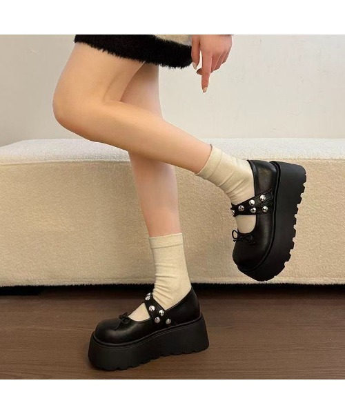 AsRiRe(アスリレイ)の「26ss リボンメリージェーンシューズ(パンプス・レディース・ホワイト/ブラック・S/M/L)」の14枚目の写真