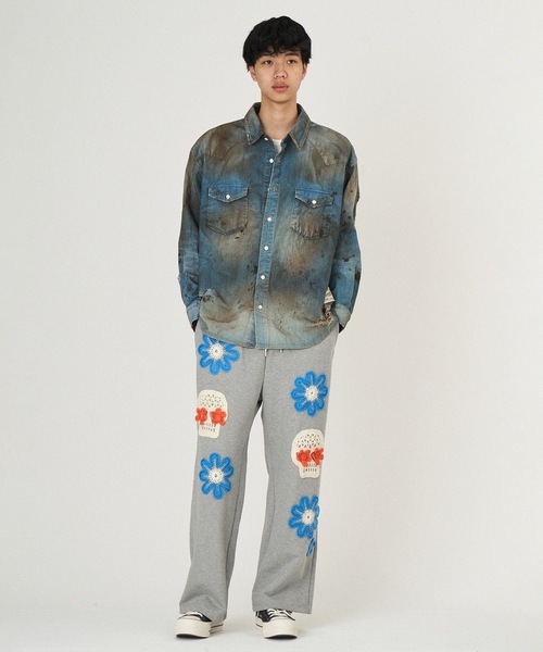 DISCOVERED（ディスカバード）の「CRASH DENIM SHIRTS（シャツ/ブラウス・メンズ・ブラック/インディゴブルー・1/3/2）」の4枚目の写真