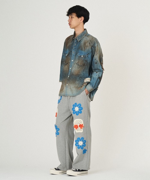 DISCOVERED（ディスカバード）の「CRASH DENIM SHIRTS（シャツ/ブラウス・メンズ・ブラック/インディゴブルー・1/3/2）」の5枚目の写真