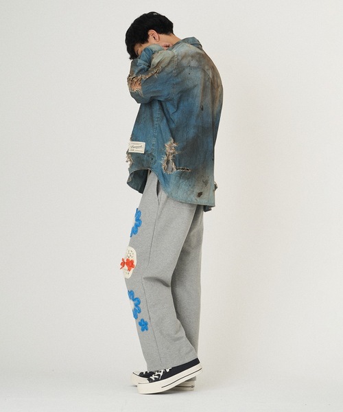 DISCOVERED（ディスカバード）の「CRASH DENIM SHIRTS（シャツ/ブラウス・メンズ・ブラック/インディゴブルー・1/3/2）」の6枚目の写真