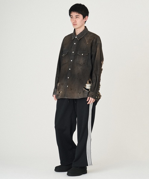 DISCOVERED（ディスカバード）の「CRASH DENIM SHIRTS（シャツ/ブラウス・メンズ・ブラック/インディゴブルー・1/3/2）」の10枚目の写真