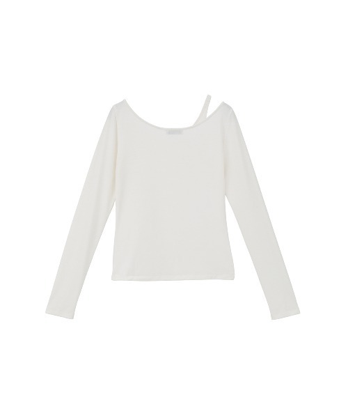 CLANE(クラネ)の「CUP IN ONE SHOULDER SET TOPS(Tシャツ/カットソー・レディース・ブラック/ホワイト・2/1)」の15枚目の写真