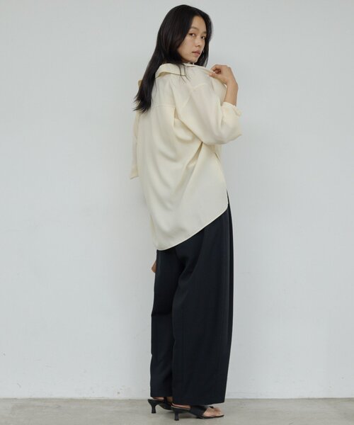 GALLARDAGALANTE(ガリャルダガランテ)の「ダブルタックカーブスラックス(その他パンツ・レディース・ブラック/グレー/ベージュ・1/0)」の9枚目の写真