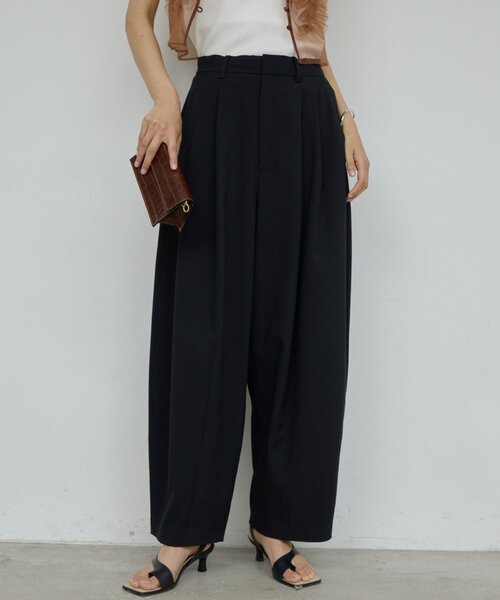 GALLARDAGALANTE(ガリャルダガランテ)の「ダブルタックカーブスラックス(その他パンツ・レディース・ブラック/グレー/ベージュ・1/0)」の10枚目の写真