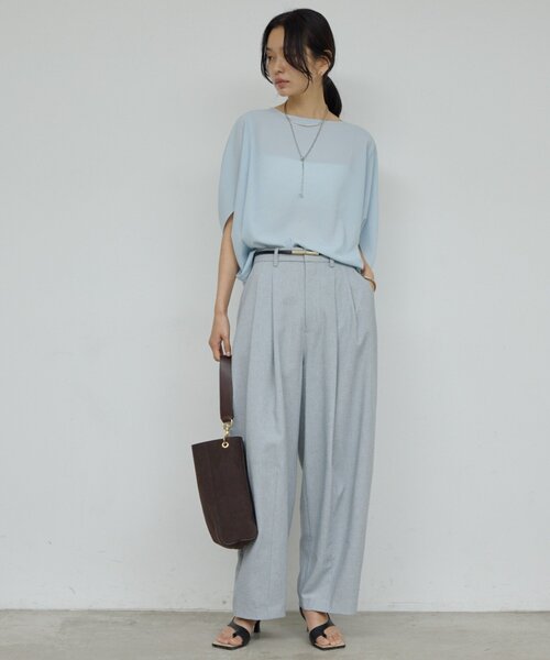 GALLARDAGALANTE(ガリャルダガランテ)の「ダブルタックカーブスラックス(その他パンツ・レディース・ブラック/グレー/ベージュ・1/0)」の18枚目の写真