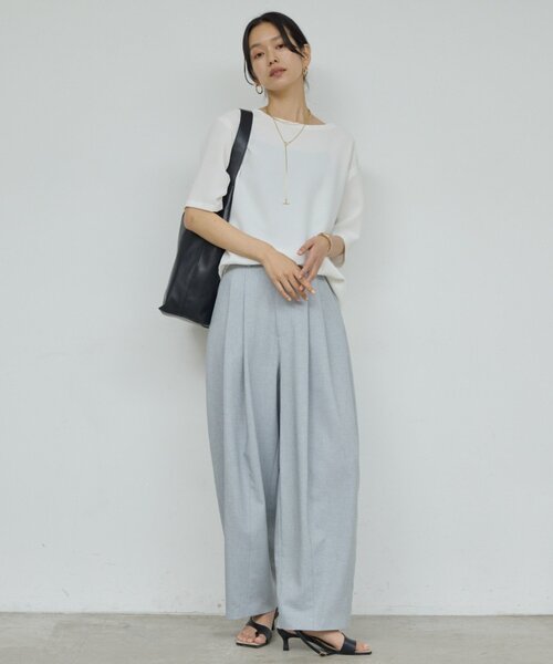 GALLARDAGALANTE(ガリャルダガランテ)の「ダブルタックカーブスラックス(その他パンツ・レディース・ブラック/グレー/ベージュ・1/0)」の21枚目の写真