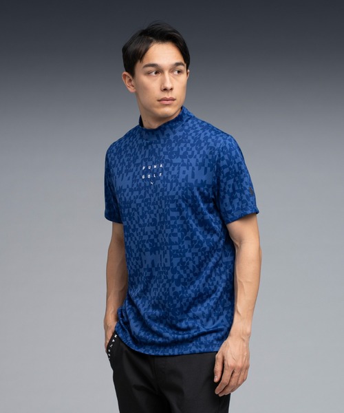 PUMA(プーマ)の「PUMA プーマ メンズ ゴルフ PB グラフィック モックネック 半袖 シャツ(Tシャツ/カットソー・メンズ・ブルー系その他/グレー・SMALL/X-LARGE/LARGE/MEDIUM/XX-LARGE)」の2枚目の写真