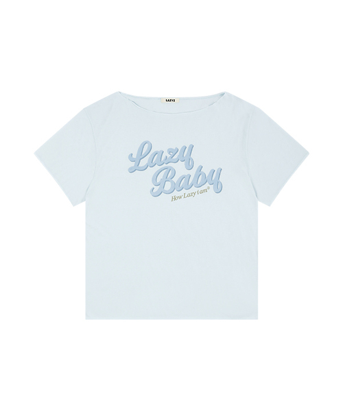 LAZYZ（レイジジ）の「ハウレイジオフショルダーティーシャツ（4色展開）（Tシャツ/カットソー・レディース・ネイビー/ホワイト/ライトグレー/スカイブルー・FREE）」の3枚目の写真