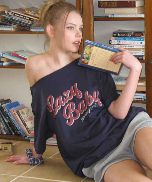 LAZYZ（レイジジ）の「ハウレイジオフショルダーティーシャツ（4色展開）（Tシャツ/カットソー・レディース・ネイビー/ホワイト/ライトグレー/スカイブルー・FREE）」の11枚目の写真