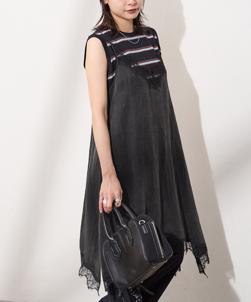 JOURNAL STANDARD（ジャーナルスタンダード）の「《追加5》フィブリルリヨセルキャミワンピース（ワンピース・レディース・ブラック・FREE）」の18枚目の写真