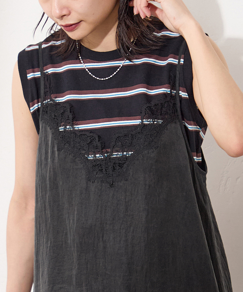 JOURNAL STANDARD（ジャーナルスタンダード）の「《追加5》フィブリルリヨセルキャミワンピース（ワンピース・レディース・ブラック・FREE）」の19枚目の写真