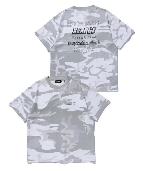 XLARGE（エクストララージ）の「MULTI LOGO CAMO S/S TEE（Tシャツ/カットソー・メンズ・ホワイト/カモフラージュ・S/M/L/XL）」の2枚目の写真