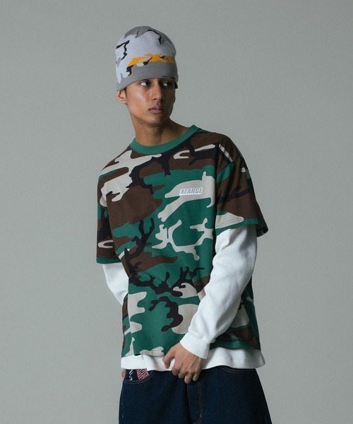 XLARGE（エクストララージ）の「MULTI LOGO CAMO S/S TEE（Tシャツ/カットソー・メンズ・ホワイト/カモフラージュ・S/M/L/XL）」の16枚目の写真