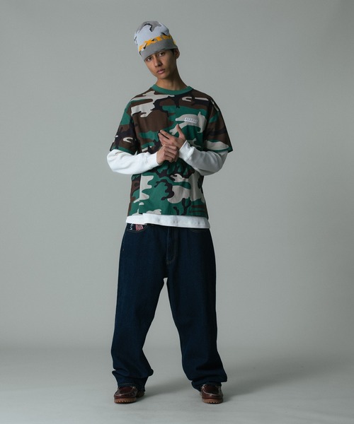XLARGE（エクストララージ）の「MULTI LOGO CAMO S/S TEE（Tシャツ/カットソー・メンズ・ホワイト/カモフラージュ・S/M/L/XL）」の15枚目の写真