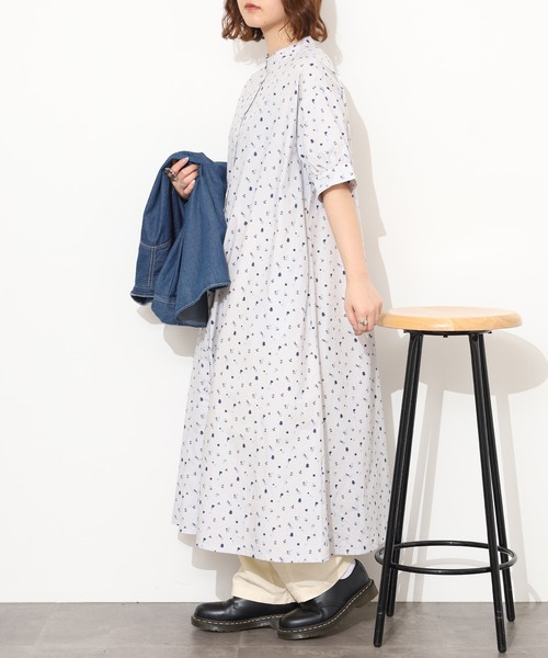 Emago(イマゴ)の「EMAGO お散歩プリントワンピース 半端袖(シャツワンピース・レディース・グレー/ブラック・FREE)」の1枚目の写真
