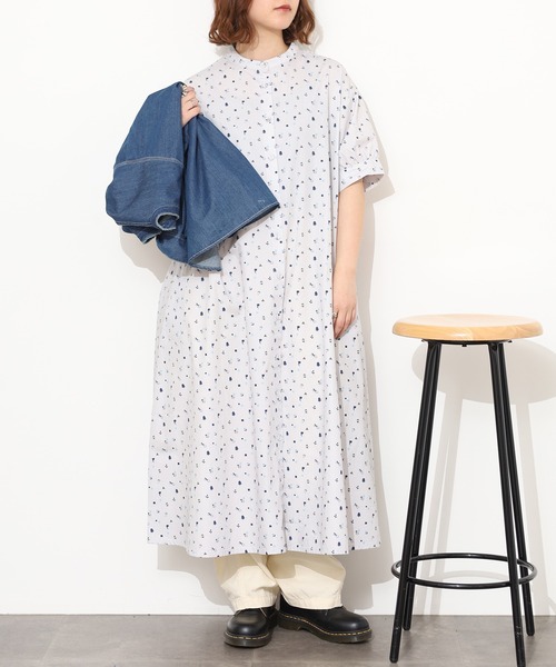 Emago(イマゴ)の「EMAGO お散歩プリントワンピース 半端袖(シャツワンピース・レディース・グレー/ブラック・FREE)」の9枚目の写真