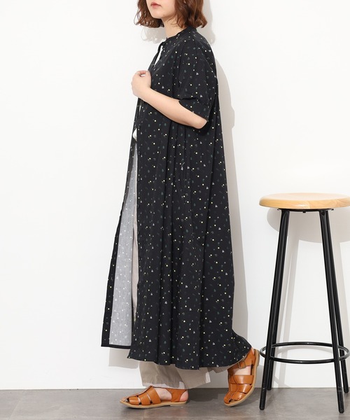 Emago(イマゴ)の「EMAGO お散歩プリントワンピース 半端袖(シャツワンピース・レディース・グレー/ブラック・FREE)」の5枚目の写真
