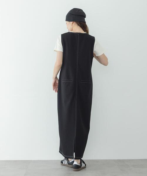 URBAN RESEARCH Sonny Label(アーバンリサーチサニーレーベル)の「Uネックジャンパースカート(ワンピース・レディース・ブラック/グレー・FREE)」の20枚目の写真