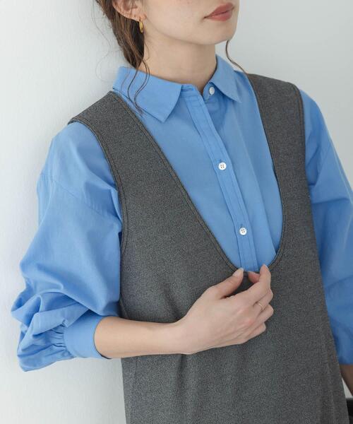 URBAN RESEARCH Sonny Label(アーバンリサーチサニーレーベル)の「Uネックジャンパースカート(ワンピース・レディース・ブラック/グレー・FREE)」の16枚目の写真