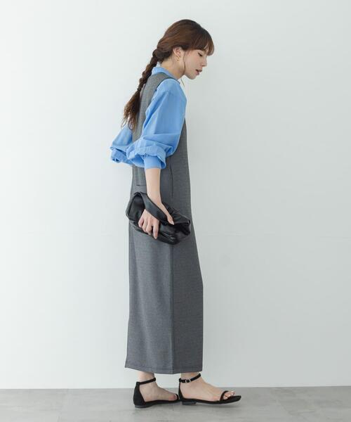 URBAN RESEARCH Sonny Label(アーバンリサーチサニーレーベル)の「Uネックジャンパースカート(ワンピース・レディース・ブラック/グレー・FREE)」の11枚目の写真