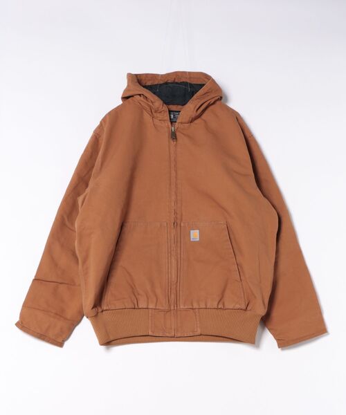 B.I.D.(ビーアイディー)の「Carhartt/カーハート Quilting -Lined Duck Active Jacket キルティングライナー ダック フードジャケット / CRHTT-J130(ブルゾン・メンズ・ブラウン・X-LARGE)」の1枚目の写真