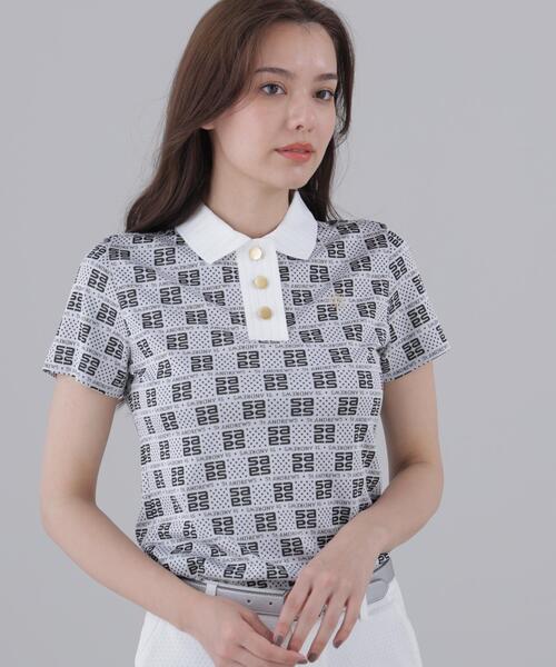 St ANDREWS(セントアンドリュース)の「【St ANDREWS】【吸水速乾】SAモノグラムジャガード半袖ポロシャツ (WOMENS)(ポロシャツ・レディース・ホワイト・M/S)」の1枚目の写真
