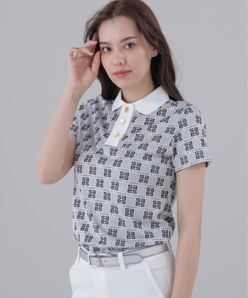 St ANDREWS(セントアンドリュース)の「【St ANDREWS】【吸水速乾】SAモノグラムジャガード半袖ポロシャツ (WOMENS)(ポロシャツ・レディース・ホワイト・M/S)」の2枚目の写真
