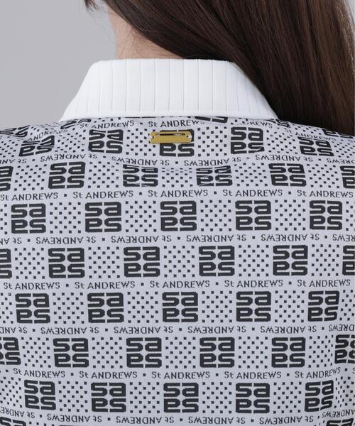 St ANDREWS(セントアンドリュース)の「【St ANDREWS】【吸水速乾】SAモノグラムジャガード半袖ポロシャツ (WOMENS)(ポロシャツ・レディース・ホワイト・M/S)」の4枚目の写真