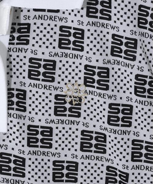 St ANDREWS(セントアンドリュース)の「【St ANDREWS】【吸水速乾】SAモノグラムジャガード半袖ポロシャツ (WOMENS)(ポロシャツ・レディース・ホワイト・M/S)」の6枚目の写真