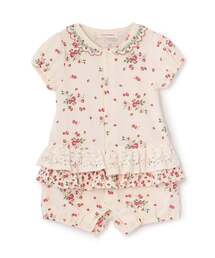 sense of wonder | オーガニック野イチゴ半袖ショートオール【日本製】(ロンパース)