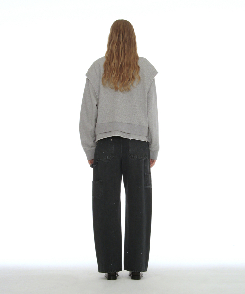 PARTIMENTO WOMEN（パルティメントウィメン）の「2 IN 1 コンバーチブルテリー ジップアップ_メランジ（カーディガン/ボレロ・レディース・その他・OS）」の4枚目の写真