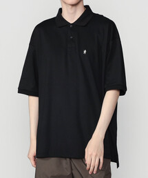crépuscule カノコスキッパーポロシャツネイビー 半袖 crepuscule | 鹿の子 スキッパーポロシャツ MEN（ポロシャツ