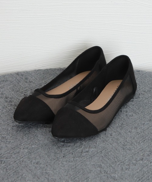 Miniministore(ミニミニストア)の「チュールパンプス バレエパンプス 夏靴(パンプス・レディース・ブラック/スモークピンク・24.0cm/25.0cm/23.5cm/24.5cm/23.0cm)」の12枚目の写真