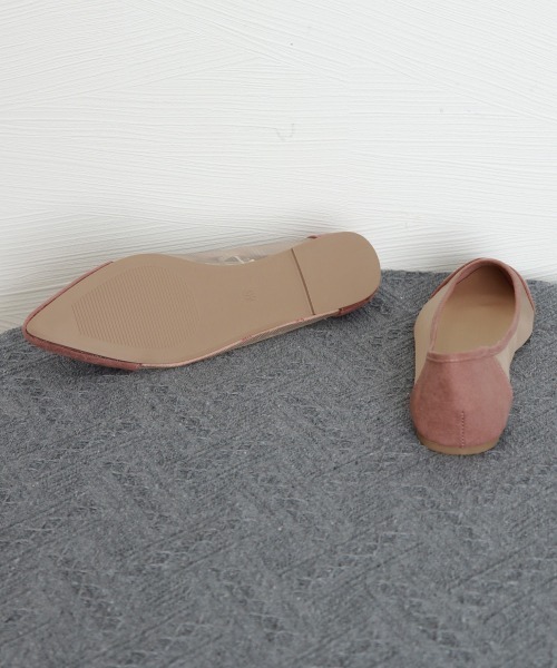 Miniministore(ミニミニストア)の「チュールパンプス バレエパンプス 夏靴(パンプス・レディース・ブラック/スモークピンク・24.0cm/25.0cm/23.5cm/24.5cm/23.0cm)」の5枚目の写真