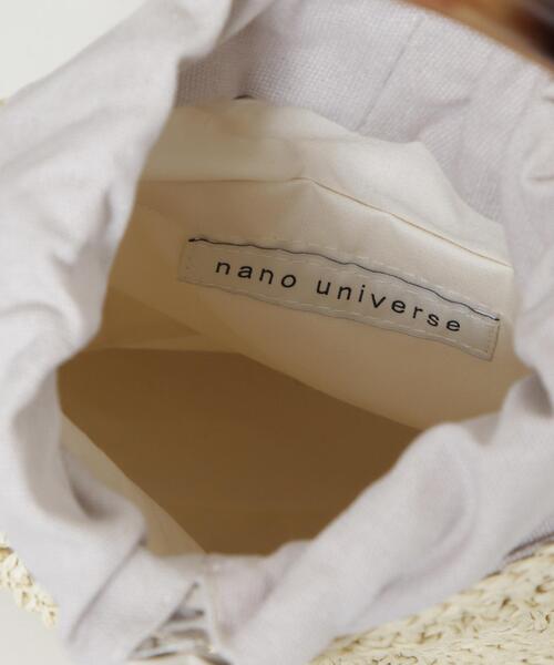 NANO universe（ナノユニバース）の「バンブー調ハンドルペーパー編みバッグ（ハンドバッグ・レディース・ブラウン/アイボリー/グレー・F）」の9枚目の写真