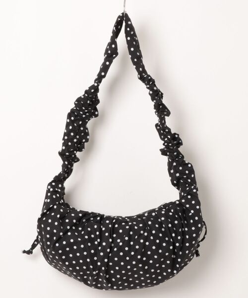 MASHIRO(マシロ)の「【MASHIRO】ドット柄ギャザー3WAYショルダーバッグ コード(MA/EKW155)(ショルダーバッグ・レディース・ホワイト/ブラック・FREE)」の11枚目の写真