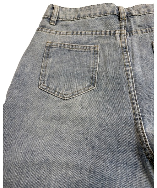 inst.ALL(インストール)の「ダメージレースデニムワイドパンツ(デニムパンツ・レディース・サックスブルー・L/M/S/LL)」の17枚目の写真