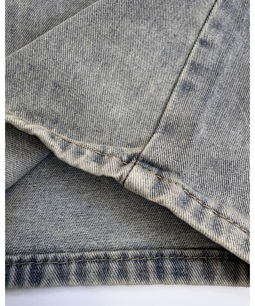 inst.ALL(インストール)の「ダメージレースデニムワイドパンツ(デニムパンツ・レディース・サックスブルー・L/M/S/LL)」の19枚目の写真