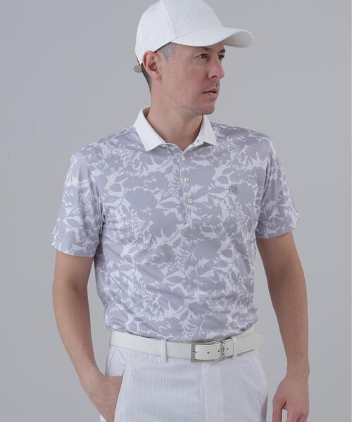 St ANDREWS（セントアンドリュース）の「【吸水速乾】COOLMAXシャドーボタニカルプリント半袖ポロシャツ (MENS)（ポロシャツ・メンズ・ベージュ/ホワイト・LL/L/M）」の16枚目の写真