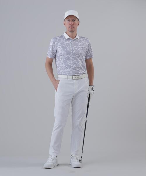 St ANDREWS（セントアンドリュース）の「【吸水速乾】COOLMAXシャドーボタニカルプリント半袖ポロシャツ (MENS)（ポロシャツ・メンズ・ベージュ/ホワイト・LL/L/M）」の17枚目の写真