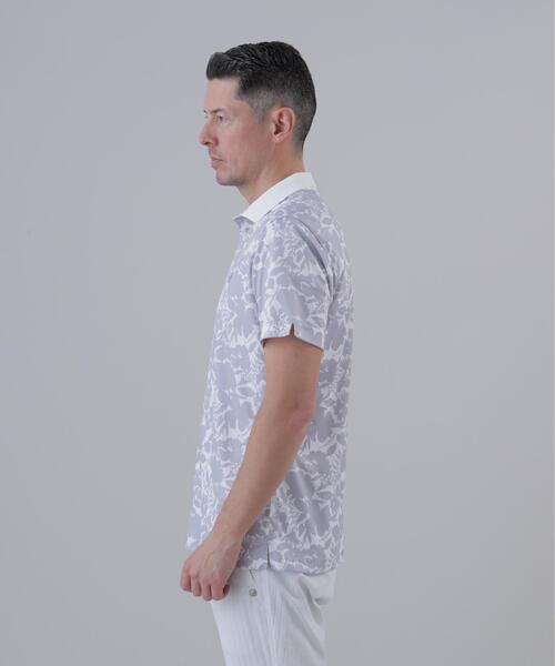 St ANDREWS（セントアンドリュース）の「【吸水速乾】COOLMAXシャドーボタニカルプリント半袖ポロシャツ (MENS)（ポロシャツ・メンズ・ベージュ/ホワイト・LL/L/M）」の18枚目の写真